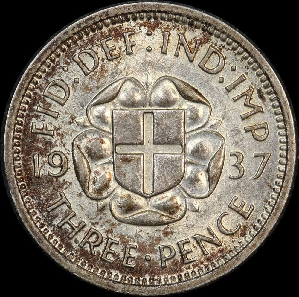 1937 Silver Threepence George VI S#4085  product image