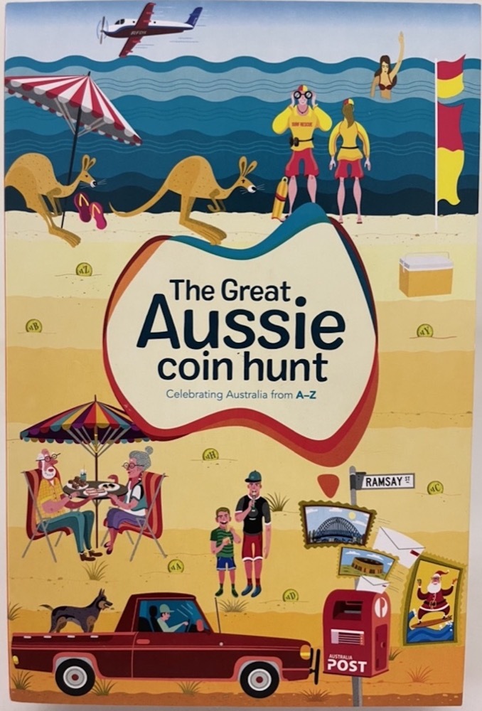2019 1 Dollar Coin Set The Great Aussie Coin Hunt in Folder product image