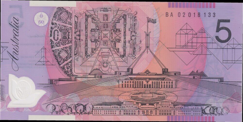 2002 $5 Note MacFarlane/Henry BA02 1st Prefix R220aF Uncirculated product image