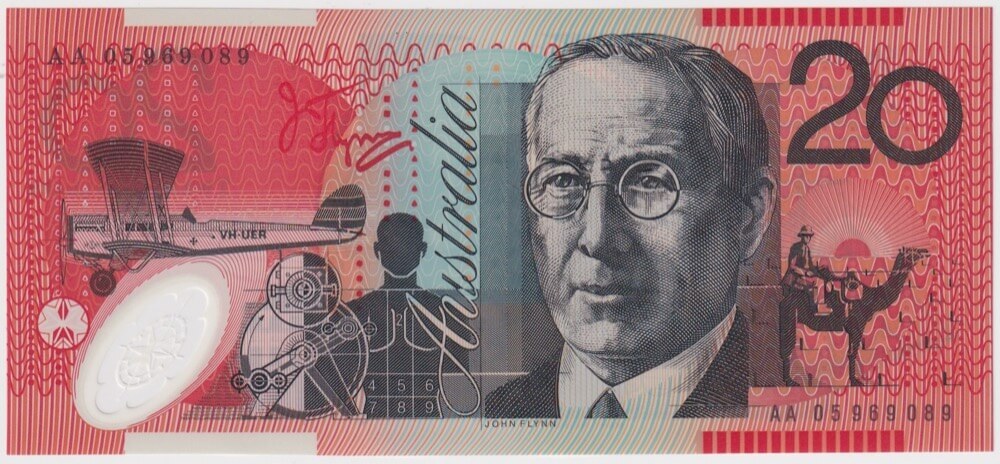 2005 $20 Note AA05 First Prefix Macfarlane/Henry R420cF Uncirculated product image