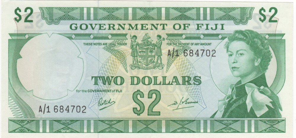 Fiji 1969 2 Dollars P# 60a about Unc product image