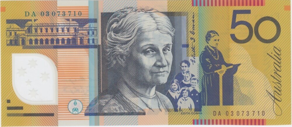 2003 $50 Note DA03 Last Prefix Macfarlane/Henry R520aL Uncirculated product image