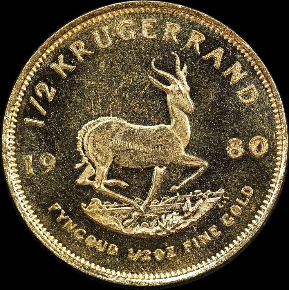 South Africa 1980 Gold 1/2oz Krugerrand product image
