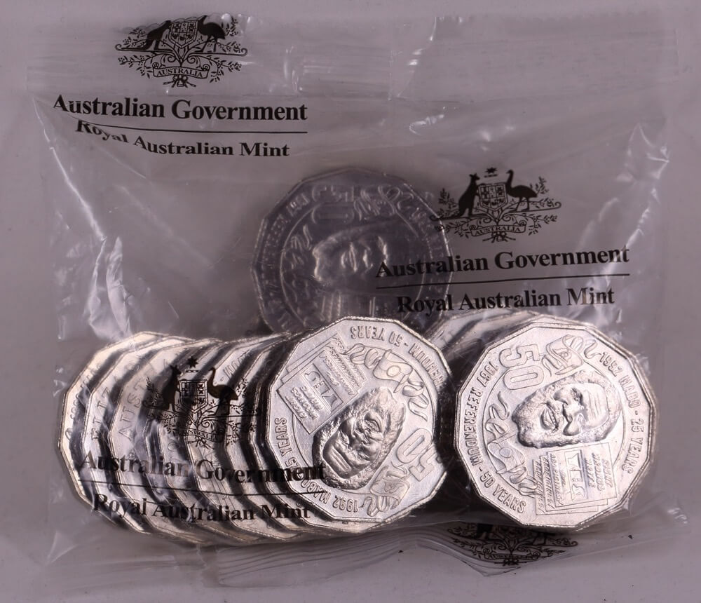 2017 Mint Bag of 20 Uncirculated 50c Coins Mabo 50 Years product image