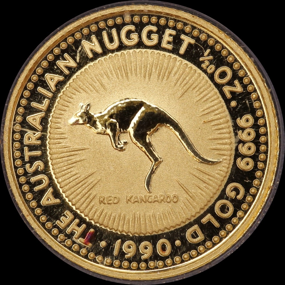 1990 1/20 Ounce Gold Specimen Coin Kangaroo Nugget product image