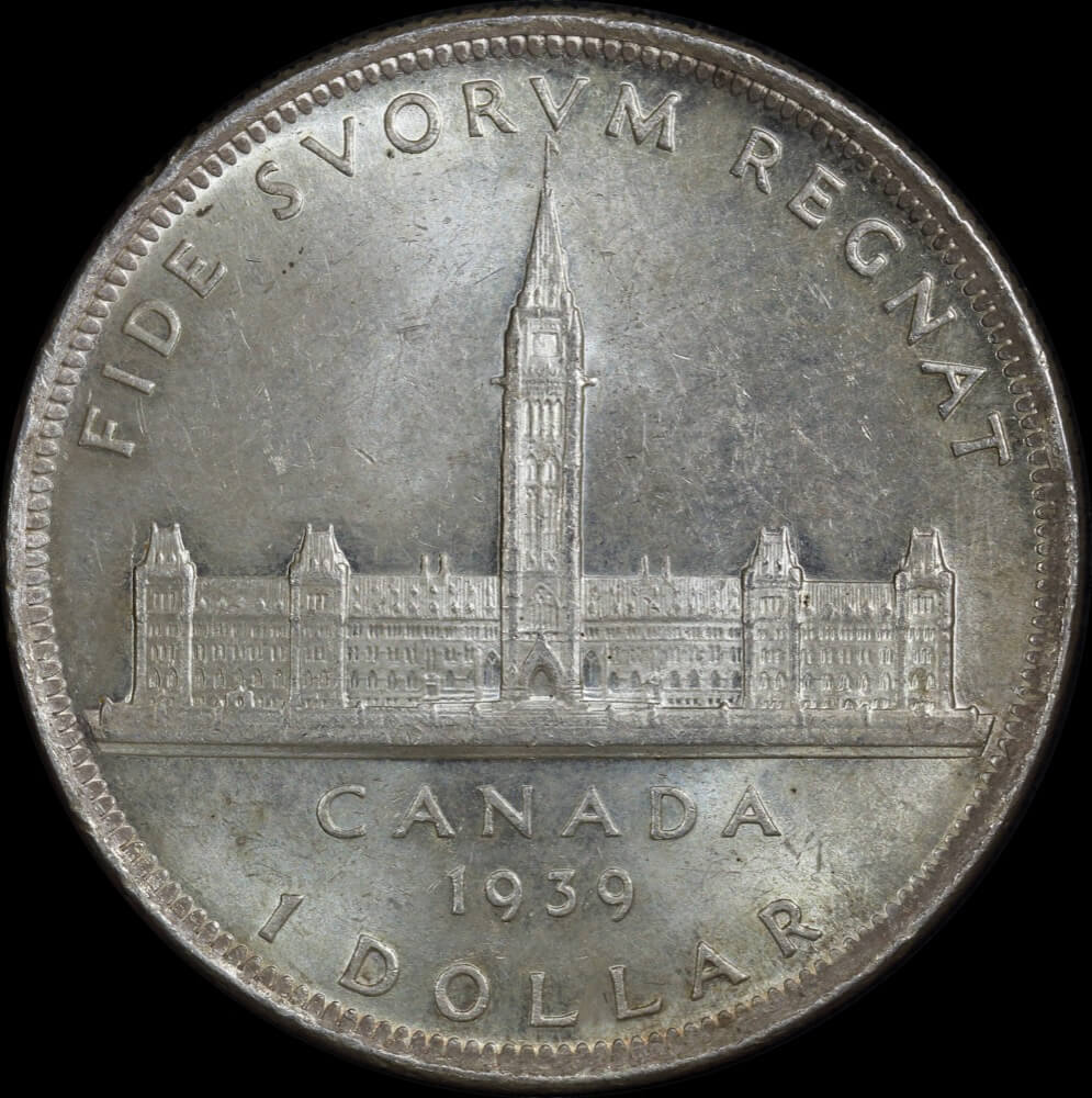 Canada 1939 Silver Dollar KM# 38 about Unc product image