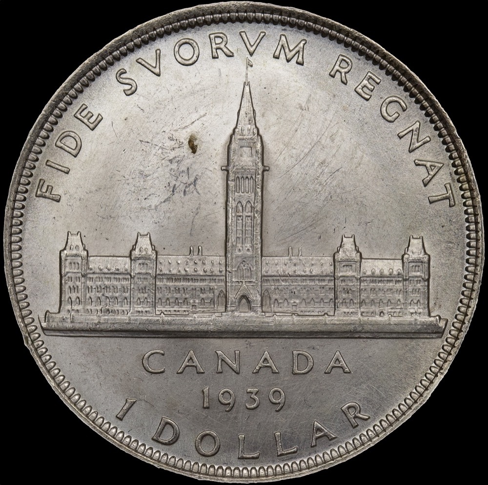Canada 1939 Silver Dollar KM# 38 about Unc product image