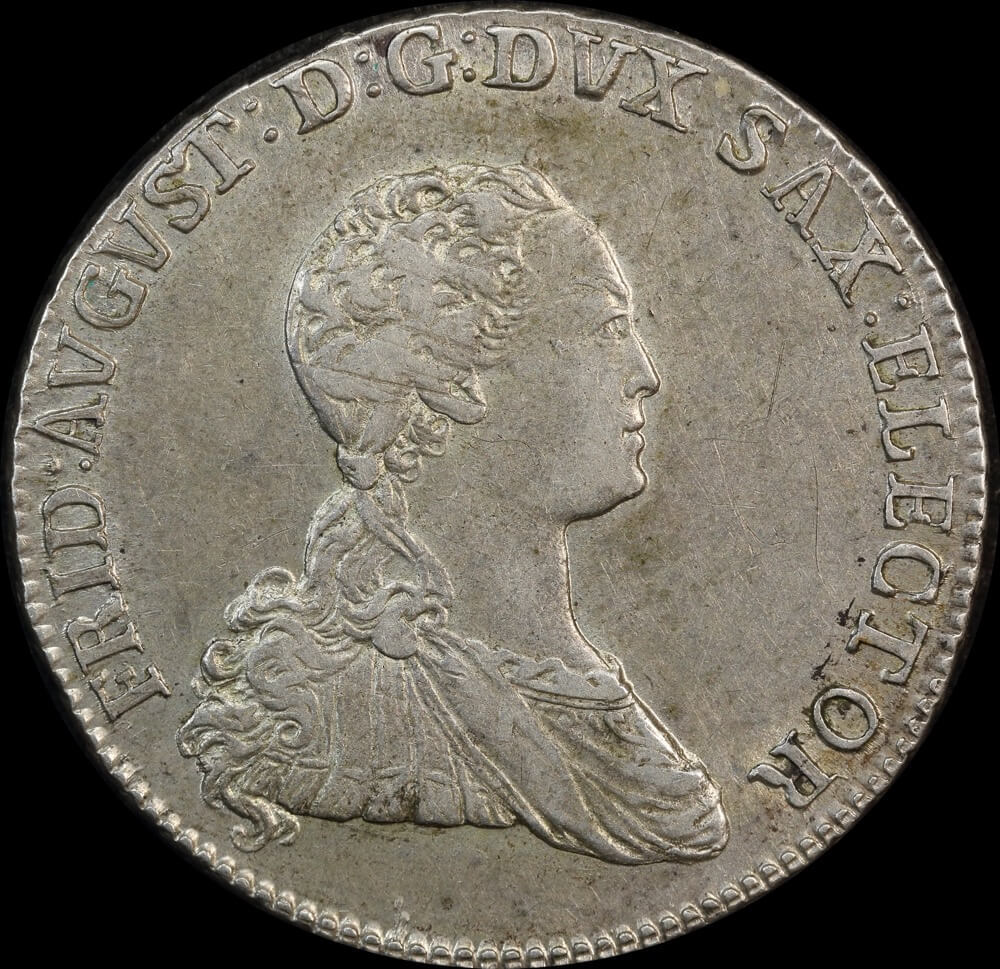 German States (Saxony) 1768-BDC Silver 2/3 Thaler KM# 981 Extremely Fine product image