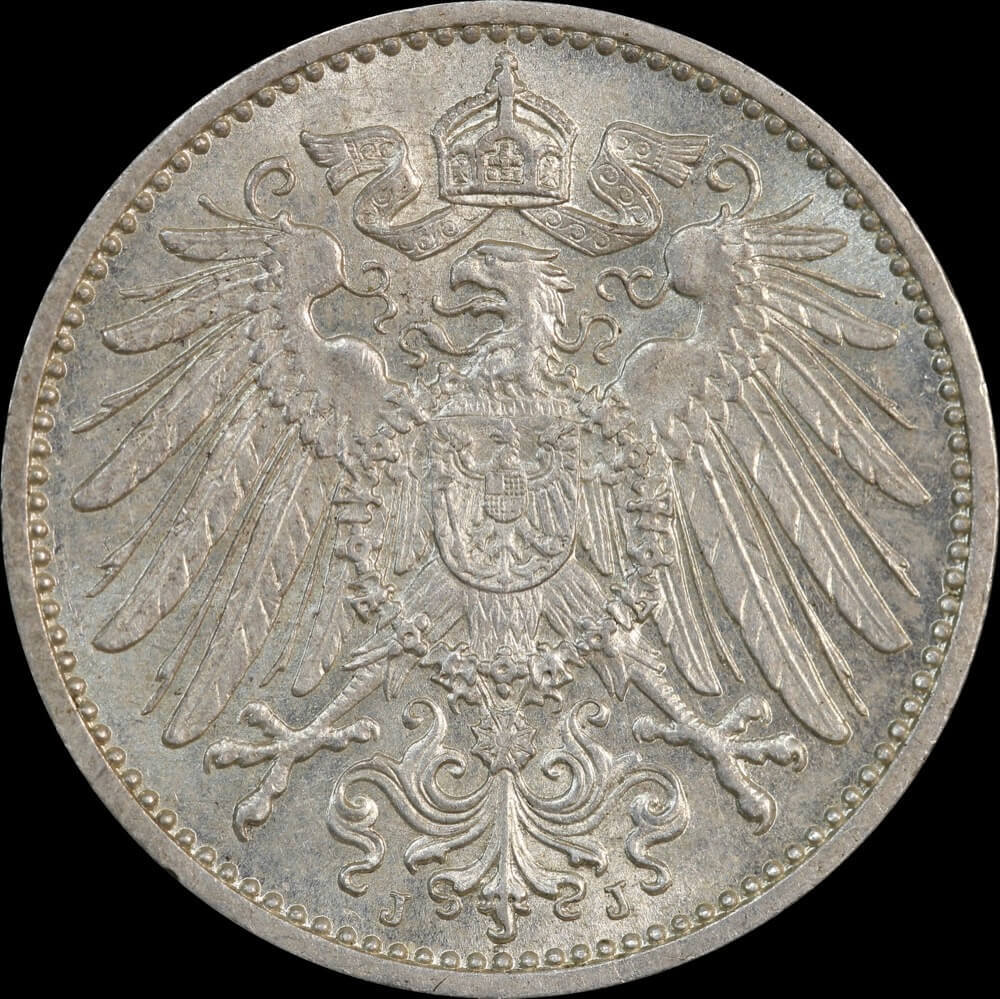 Germany 1899-J Silver 1 Mark KM# 14 Uncirculated product image
