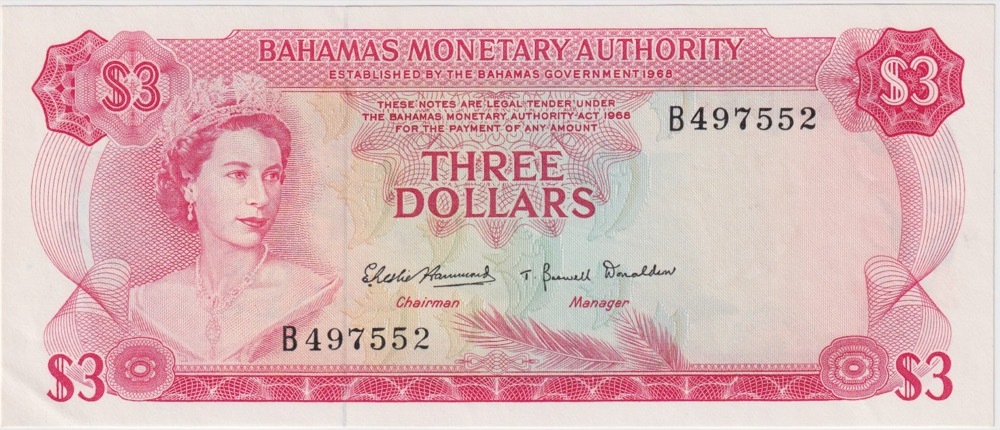 Bahamas 1968 3 Dollars P# 28 Uncirculated product image