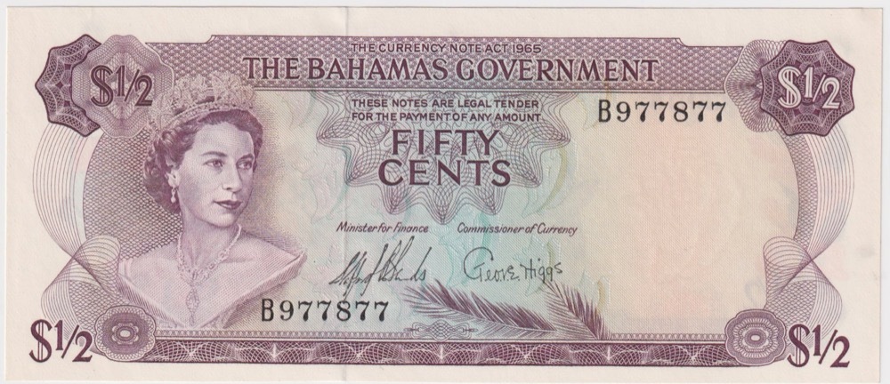 Bahamas 1965 50 Cents P# 17 Uncirculated product image