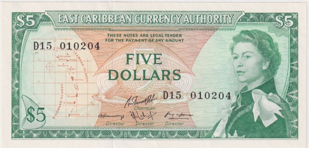 East Caribbean States 1965 5 Dollars P# 14h Uncirculated product image