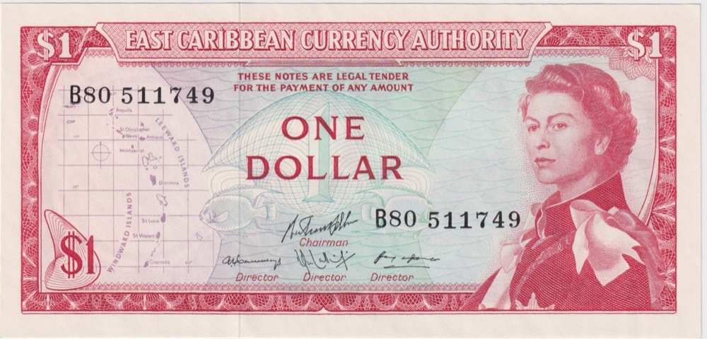 East Caribbean States 1965 1 Dollar P# 13f Uncirculated product image