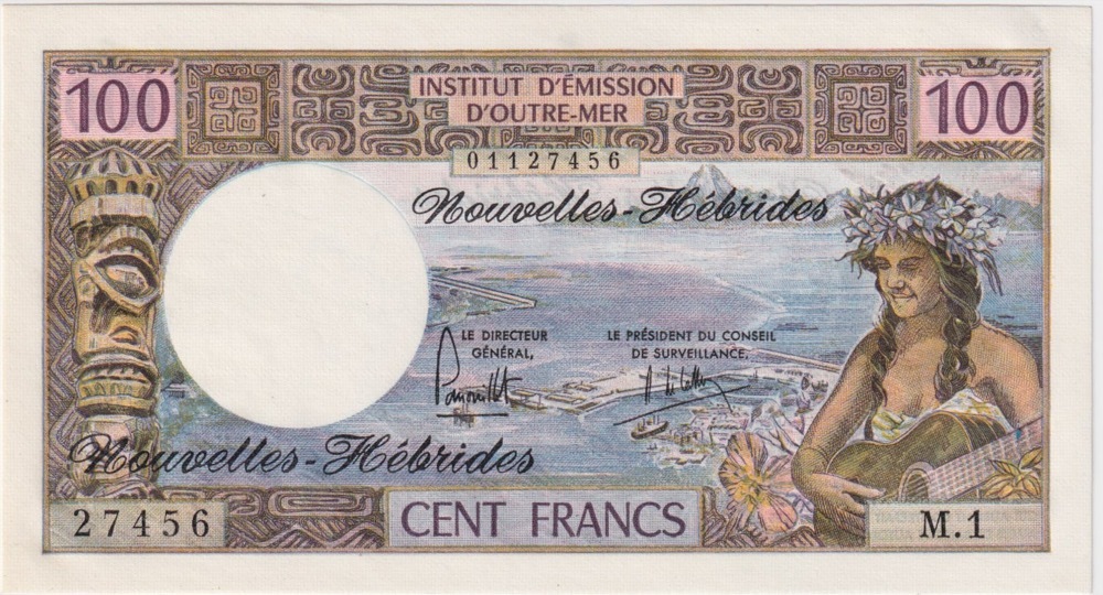 New Hebrides 1975 100 Francs P# 18c Uncirculated product image