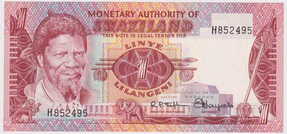 Swaziland 1974 1 Lilangeni P# 1a Uncirculated product image