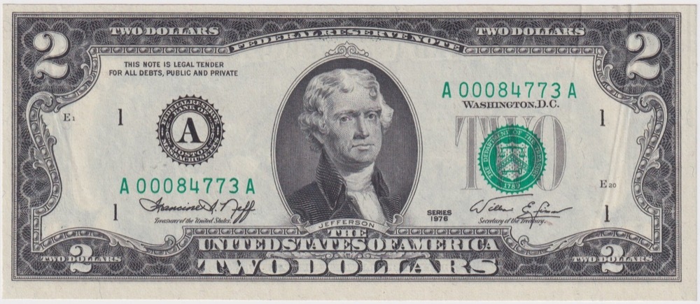 United States 1976 2 Dollars P# 461 Uncirculated product image