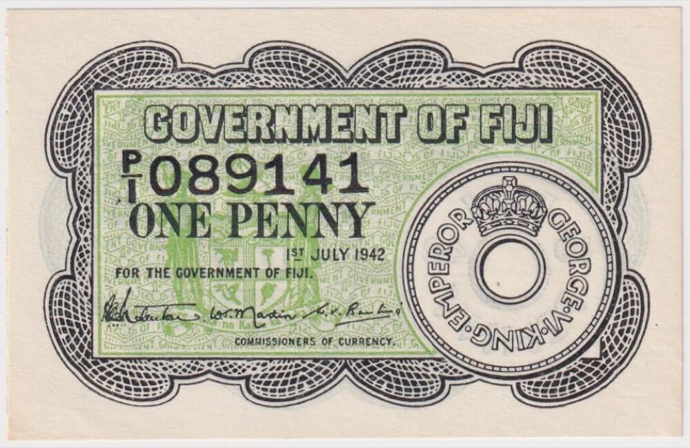 Fiji 1942 1 Penny P# 47a Uncirculated product image
