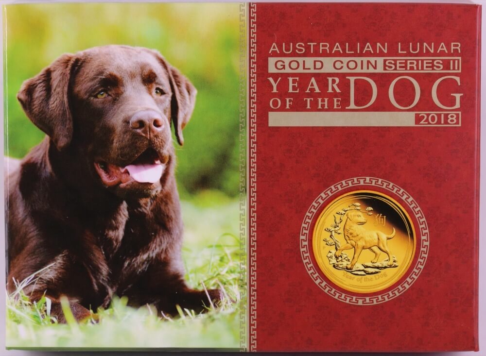 2018 Gold Proof Lunar 1/10 oz Coin Series II Dog product image