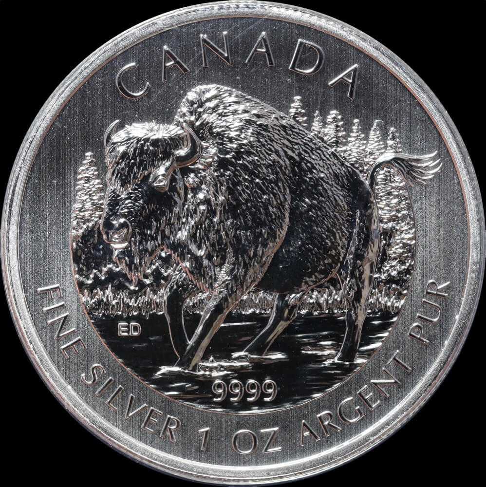 Canada 2013 Silver 5 Dollars - Bison KM# 1434 Uncirculated product image