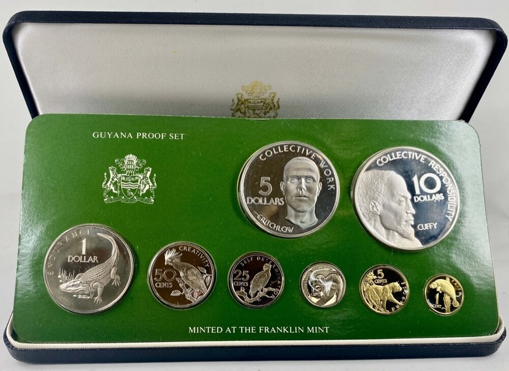Guyana 1979 Silver 8 Coin Proof Set KM# PS8  product image