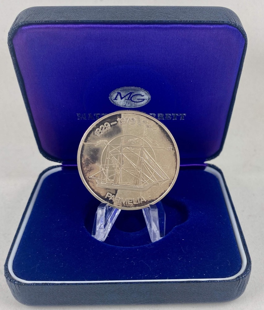 1979 Silver Medallion Matthey Garrett Parmelia / 150 Years White Settlement product image