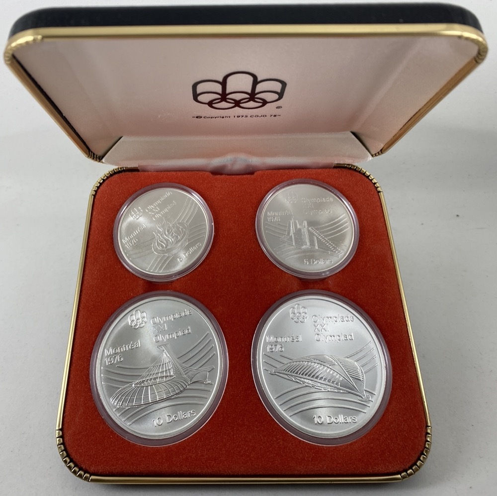 Canada 1974 Silver Set of 4 $5 and $10 Coins - Montreal Olympics (Series VII) product image