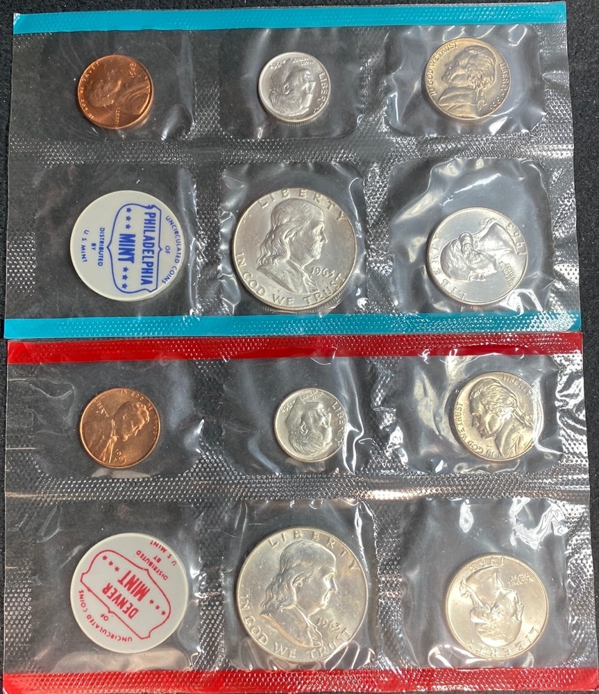 United States 1963 Silver Uncirculated Mint Coin Sets (P and D) product image