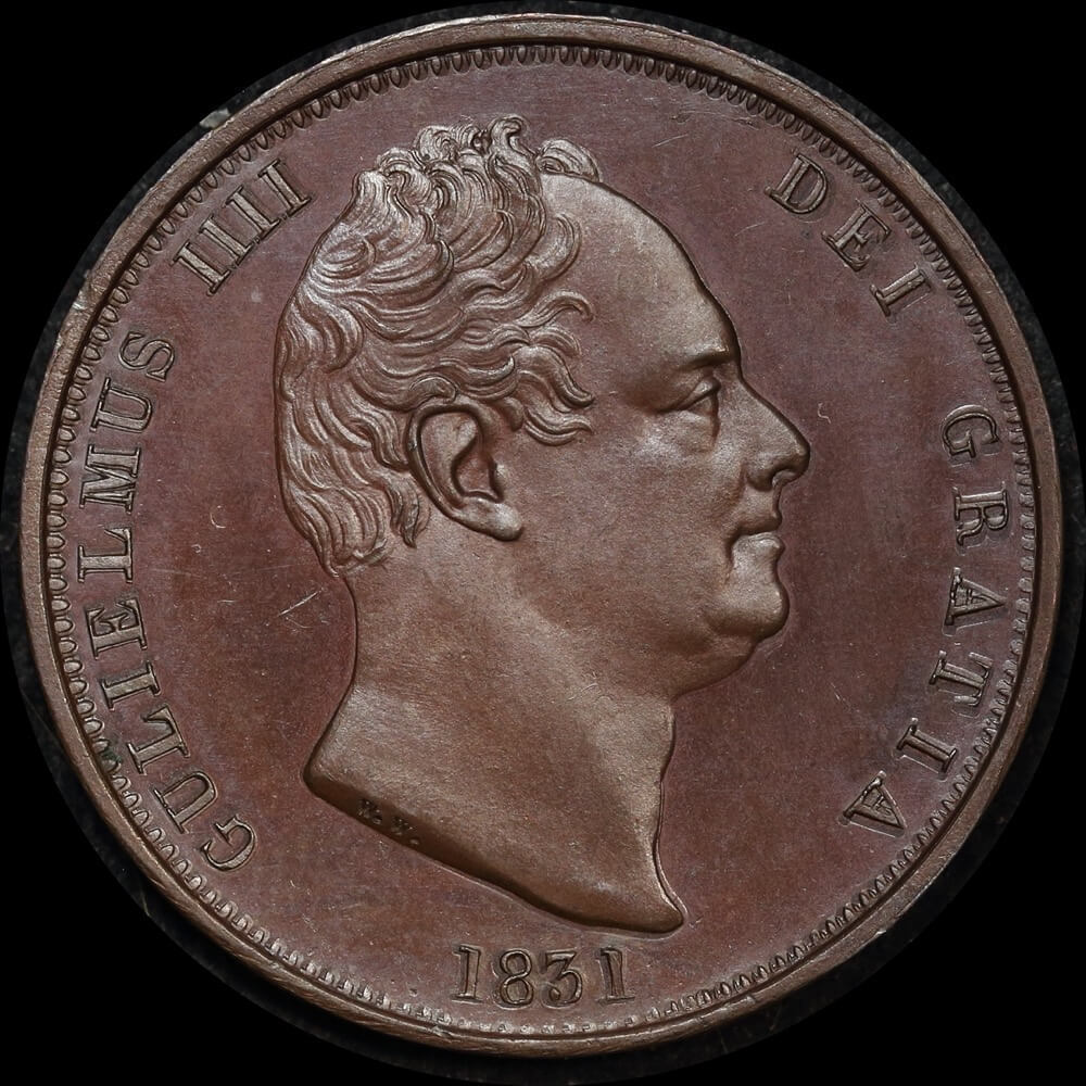 1831 Copper Proof Halfpenny William IV S#3847  product image