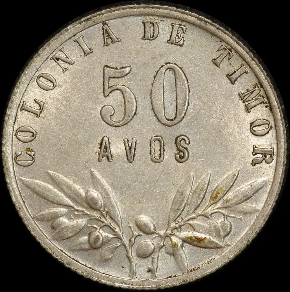 Timor 1951 Silver 50 Avos KM# 7 Uncirculated product image