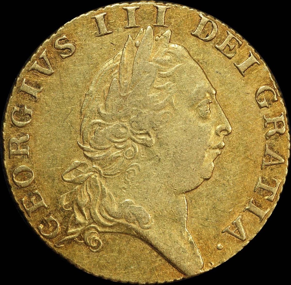 1789 Gold Spade Guinea George III S# 3729 good VF product image