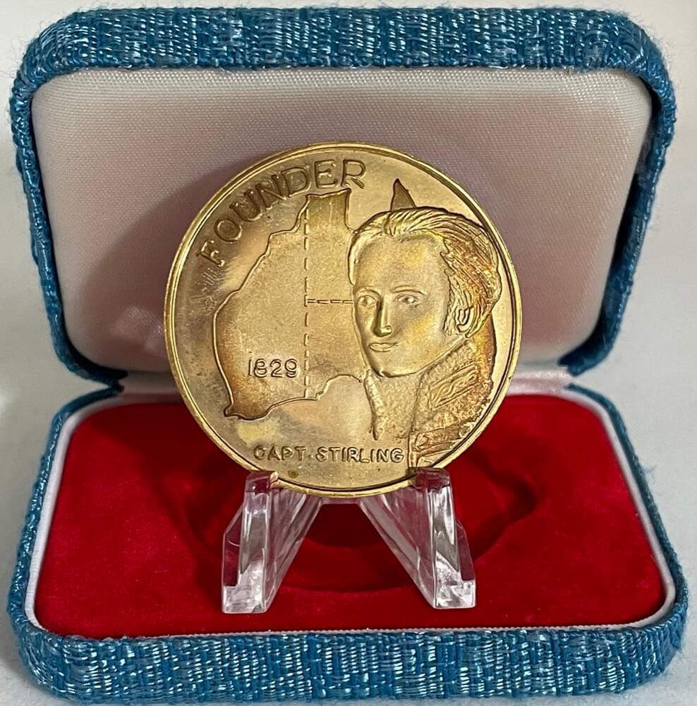 1979 Gilt Silver Medallion WA Sesquicentennial by Amor product image