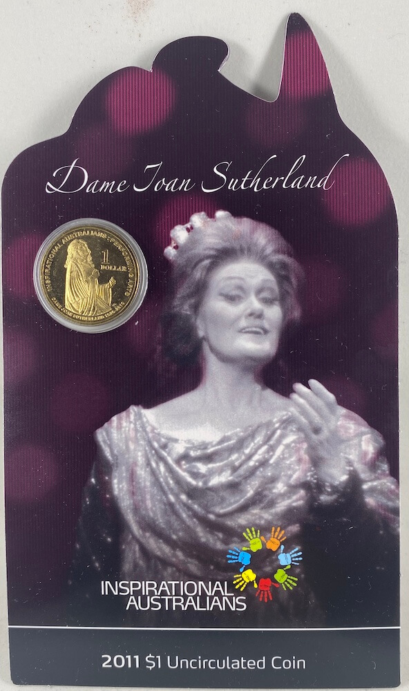 2011 One Dollar Carded Unc Coin Dame Joan Sutherland product image