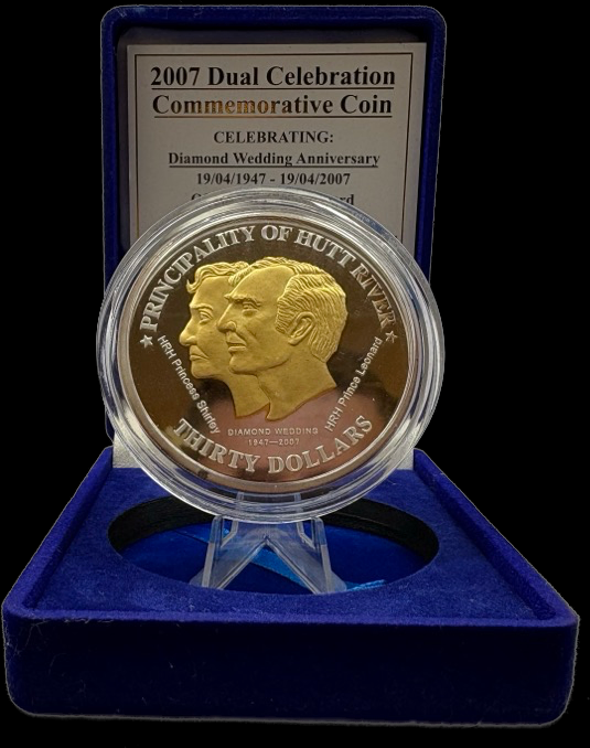 Hutt River Province 2007 $30 Proof Coin  Dual Celebration product image