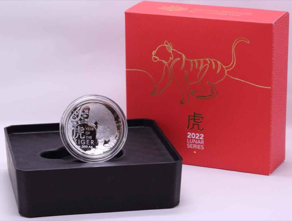 2022 Silver 1 Dollar Coin Lunar Tiger Ingot product image