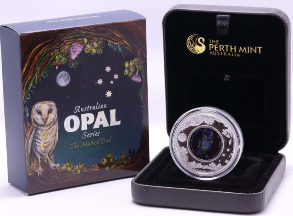 2014 Silver 1oz Proof Coin Opal Masked Owl product image