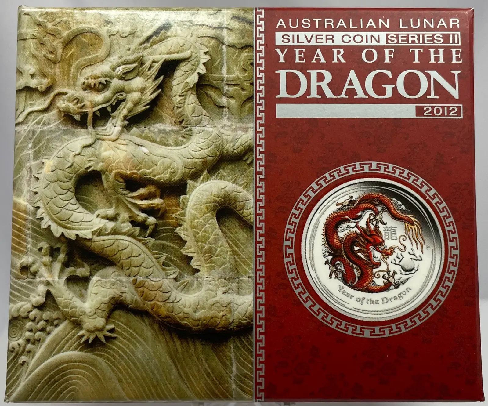 2012 Silver 1 Ounce Coloured Proof Coin Lunar Red Dragon product image