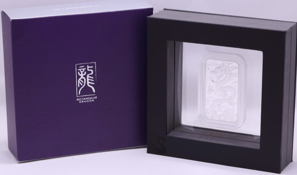 2018 Silver 1oz Rectangular Proof Coin Rectangular Dragon product image