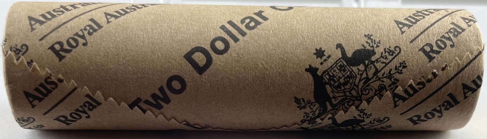 2018 Coloured 2 Dollar Coin Mint Roll Remembrance Heads / Tails product image