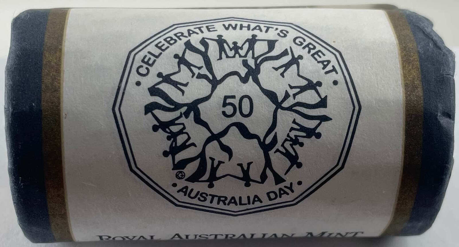 2010 50 Cent Mint Roll Australia Day Tails / Tails product image