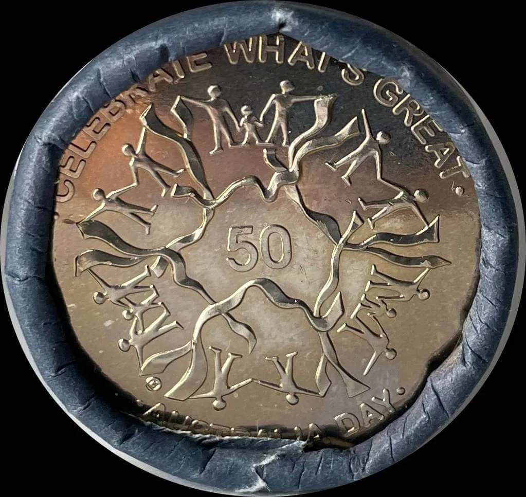2010 50 Cent Mint Roll Australia Day Tails / Tails product image