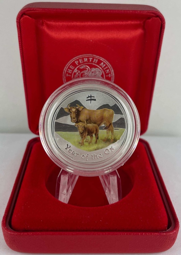 2009 Silver Lunar 1/2oz Coloured Specimen Coin Ox product image