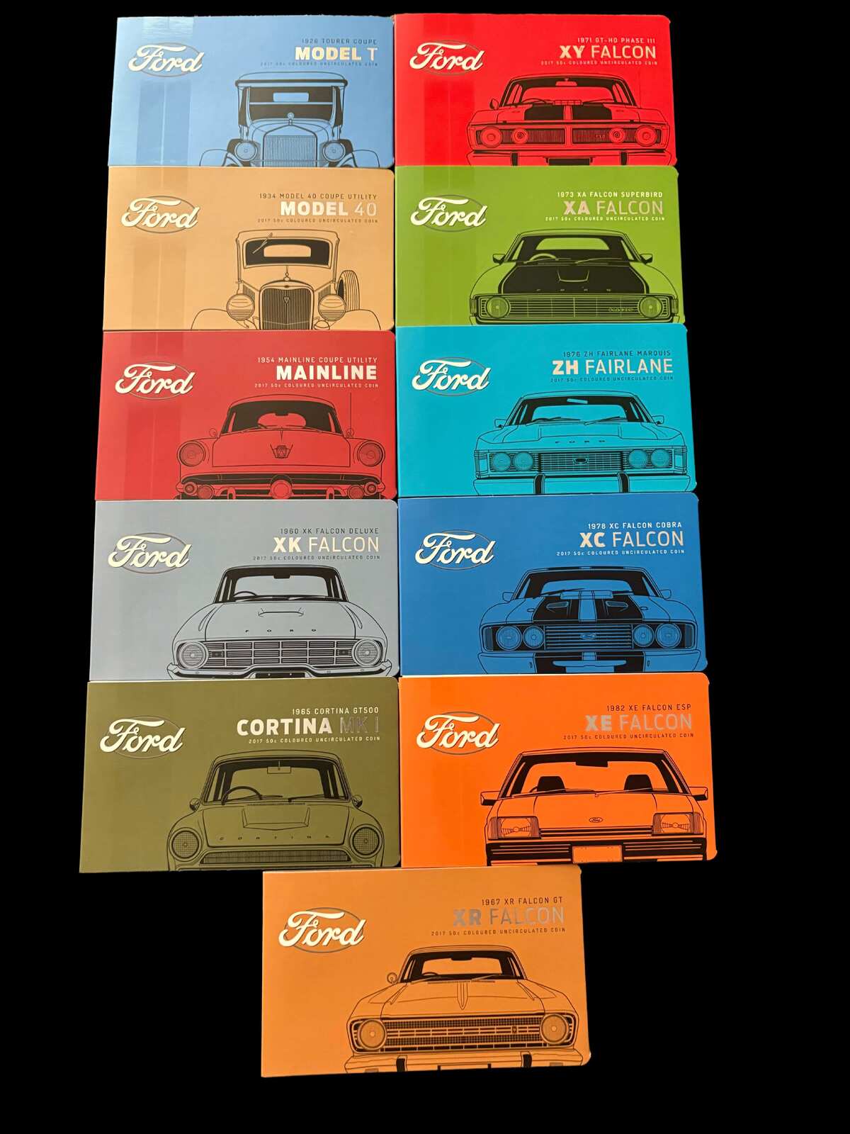 2017 50c 11 Coin Set Ford Australian Classic Collection No Case product image