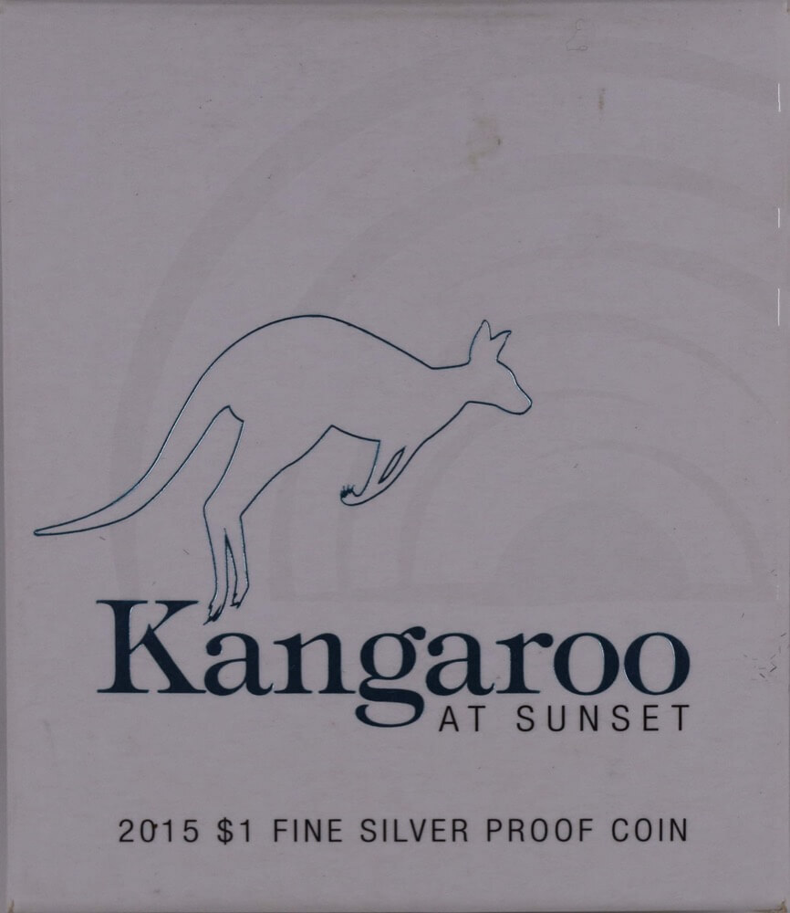 2015 Silver One Dollar Proof Coin Kangaroo at Sunset product image