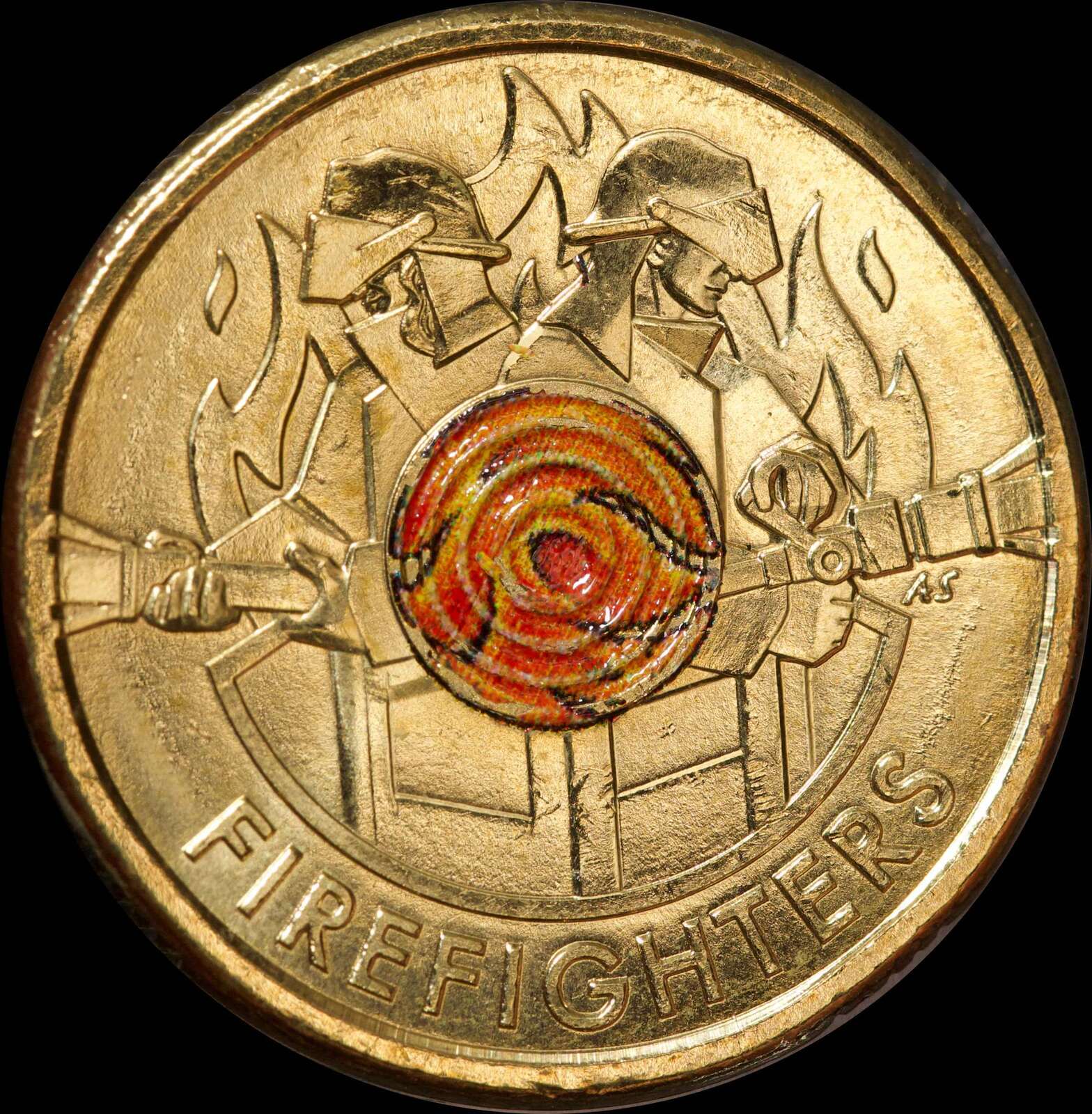 2020 Coloured 2 Dollar Coin Firefighters Uncirculated product image