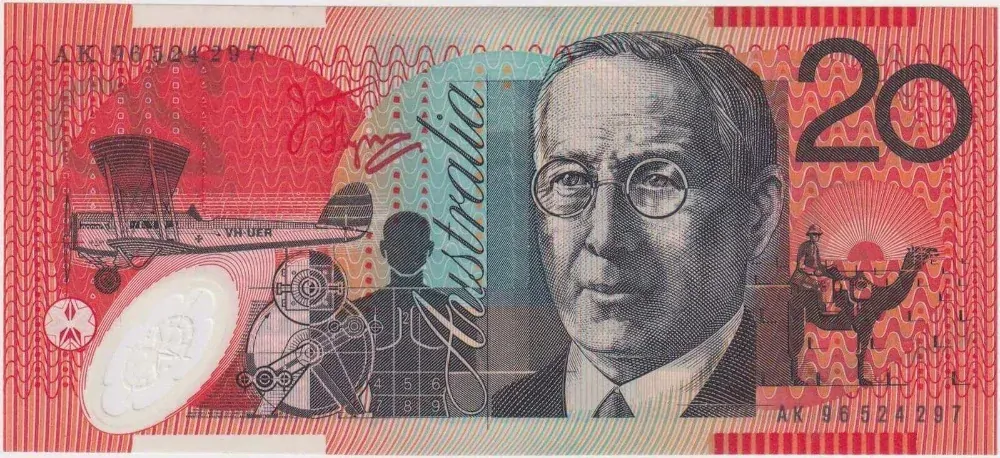 1996 $20 Note General Prefix Fraser/Evans R416c Uncirculated product image