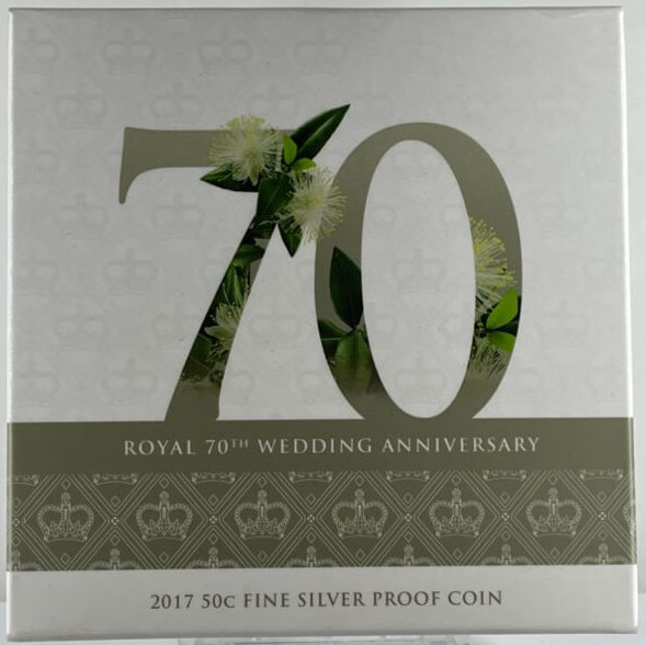 2017 Silver 50 Cent Proof Royal Wedding 70th Anniversary product image