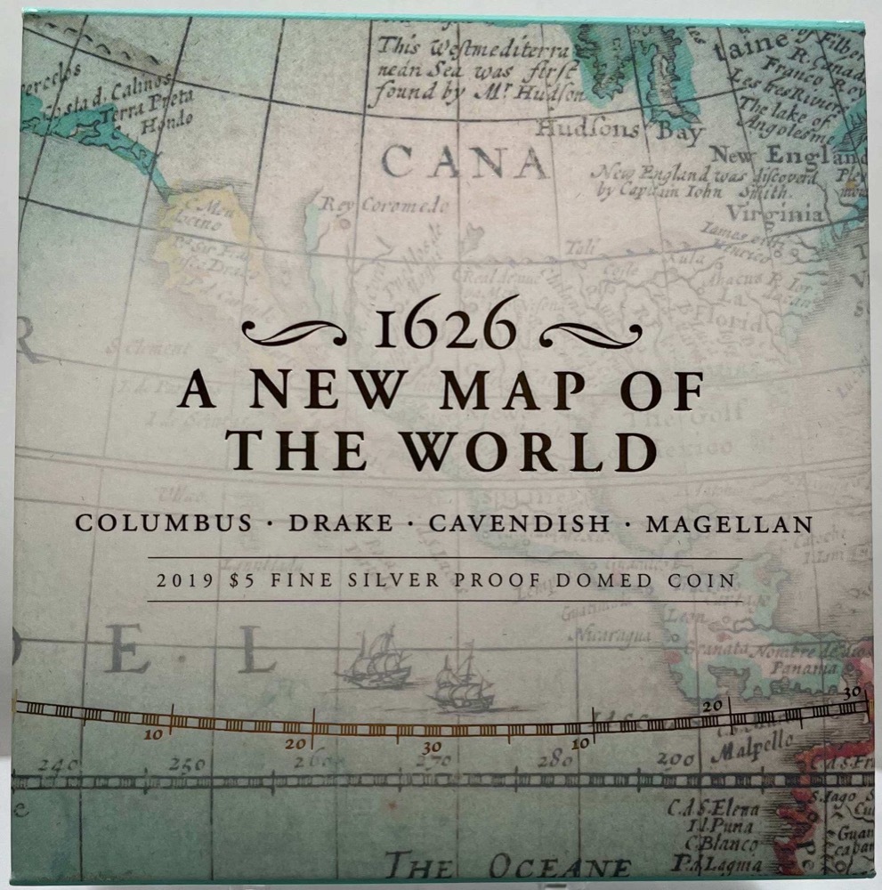 2019 Silver 5 Dollar Proof A New Map - Columbus product image