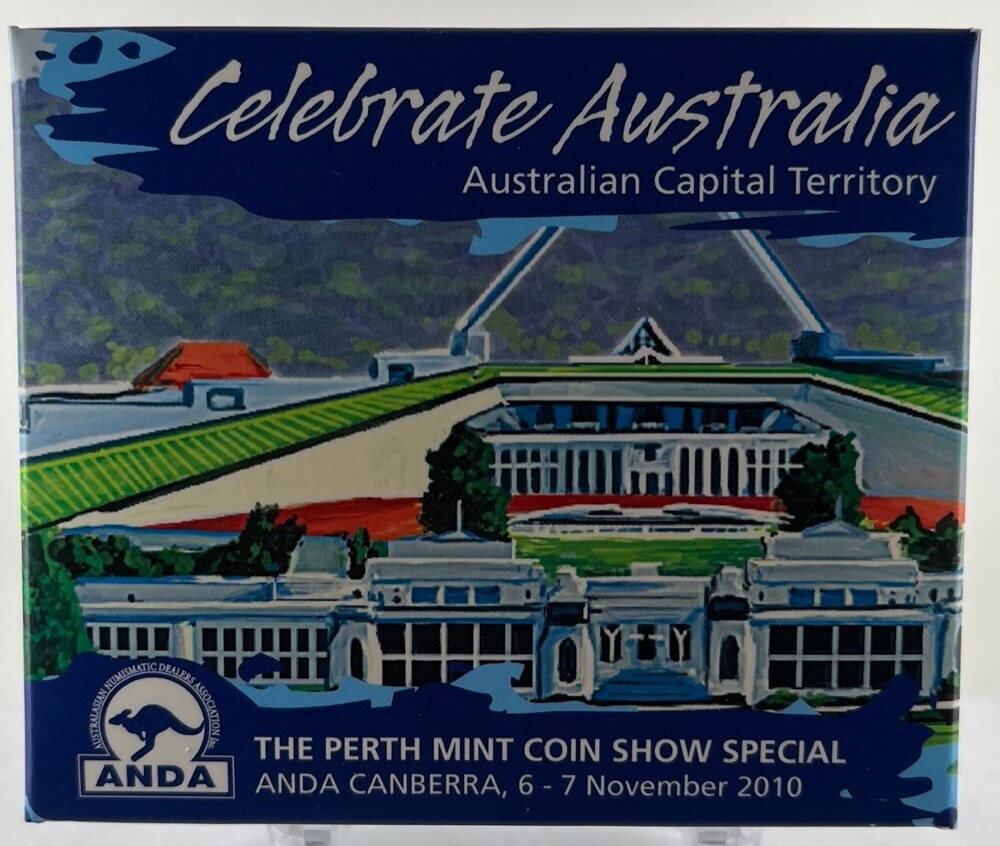 2010 Silver 1 Ounce Proof Coin Celebrate Australia - ACT product image