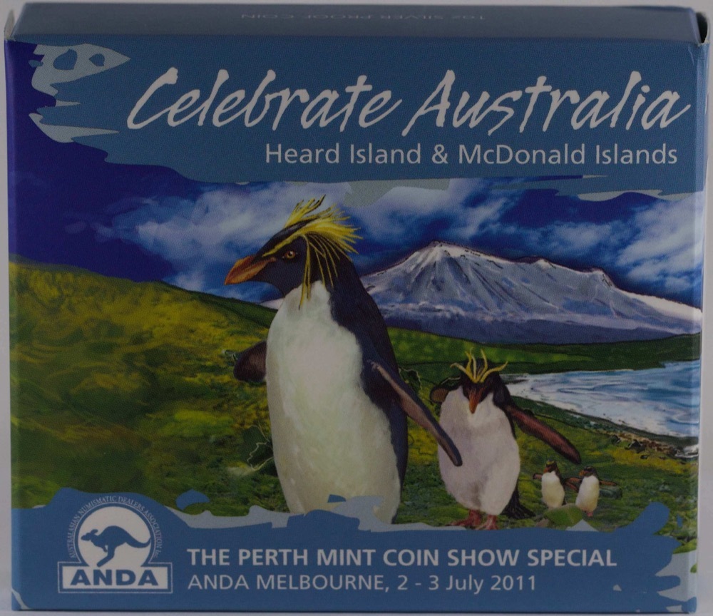 2011 Silver 1 Ounce Proof Coins Celebrate Australia - Heard & McDonald Islands product image