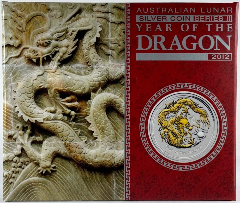 2012 Silver 1oz Gilded Coin Lunar - Year of the Dragon product image